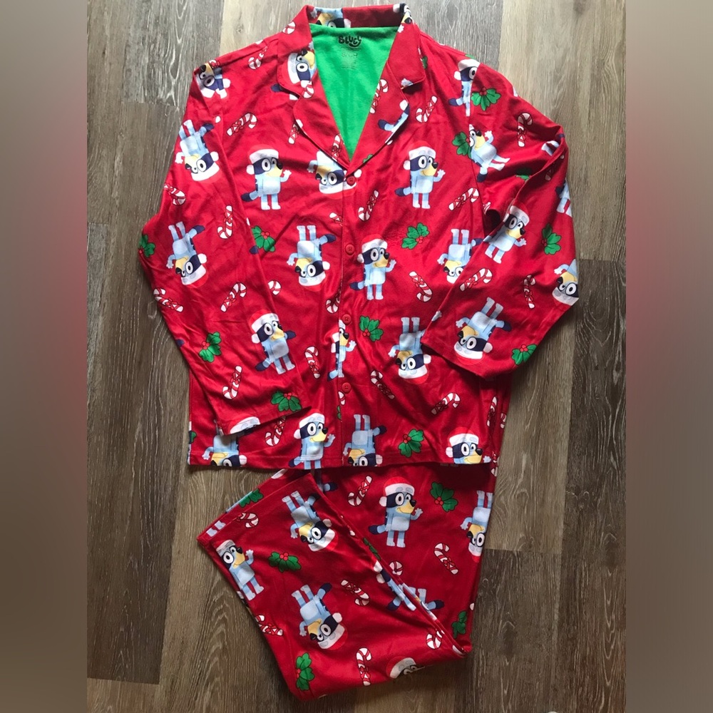 Red Holiday Bluey Pajama Set